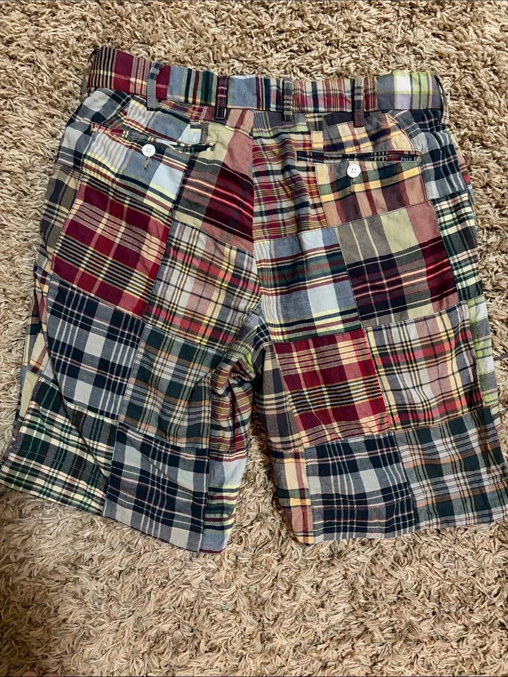 Ralph Lauren Multicolor Patchwork Plaid Men's Shorts size 30